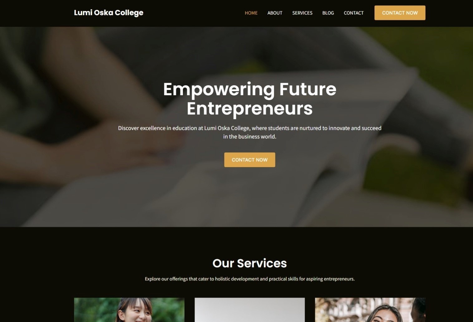 Lumi Oska College - Private Class Center Website